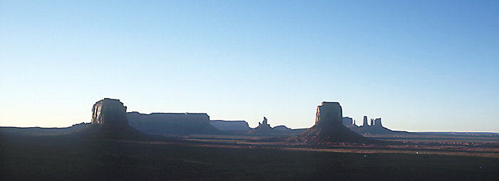 Buttes at dusk