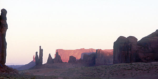 Monuments in the sunset